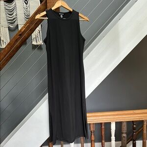 athleta essential midi dress black xs petite
